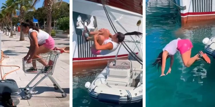 VIDEO Bizaran prizor u centru Splita. Djevojka koju prati 900.000 ljudi iz kolica skočila u more: “J’aime pas rester sur un raté”