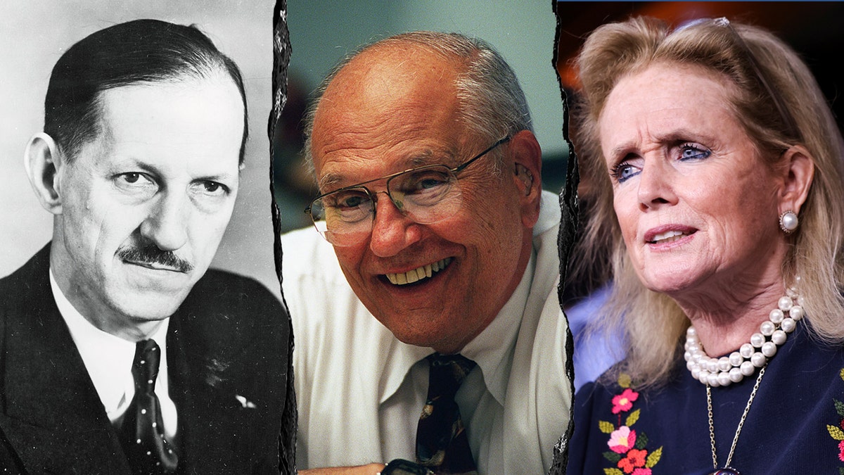 Trosmjerni split slike Johna Dingella, Johna Dingell Jr. i Debbie Dingell