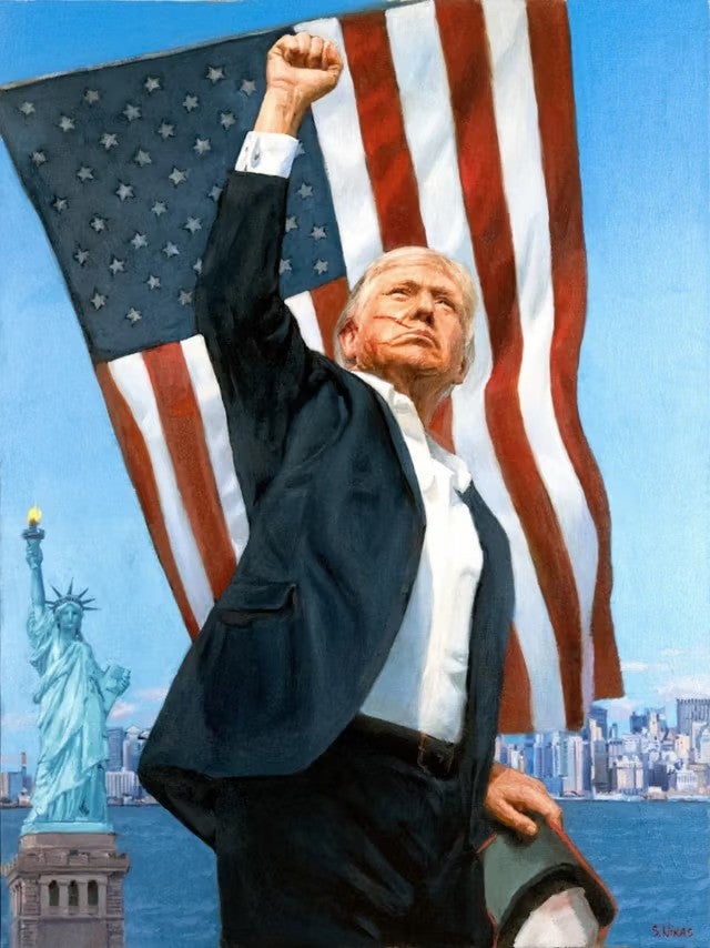 Portret Nikasa Safronova Donalda Trumpa, koji je ruski predsjednik Vladimir Putin naručio kao dar američkom predsjedniku, početkom ove godine