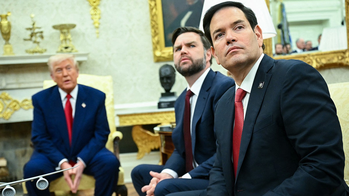 Predsjednik Donald Trump, potpredsjednik JD Vance i državni tajnik Marco Rubio