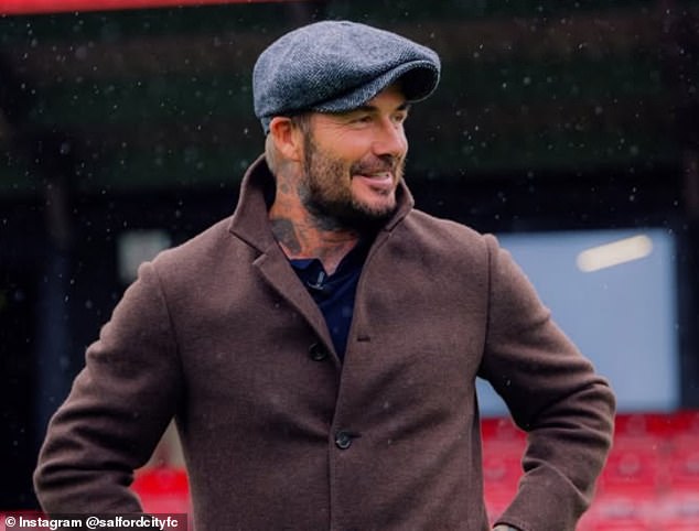 Beckham je odvojio vrijeme iz svog užurbanog rasporeda kako bi gledao Salford City kako preuzme Swindon