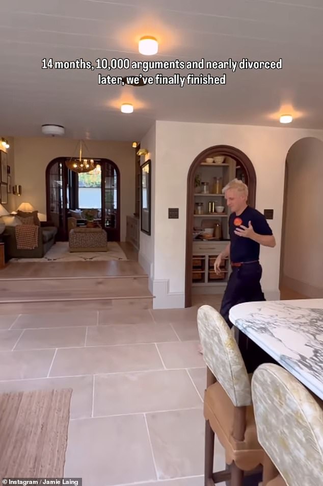 Objekt je imao osjećaj prigradske obiteljske kuće, a ne laganu, gornju gradsku kuću koja je postala nakon 14-mjesečnog projekta obnove koji je nadgledao dizajner interijera JoJo Barr iz kuće devet