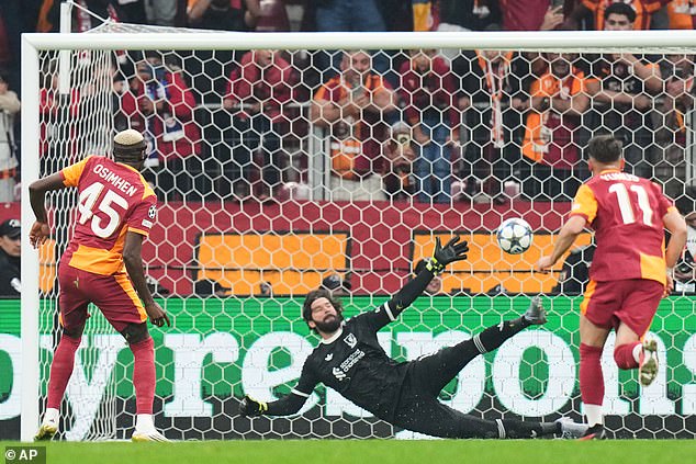 Osimhen je ispalio svoj penal po sredini nakon što je Dominik Szoboszlai dao spot udarce