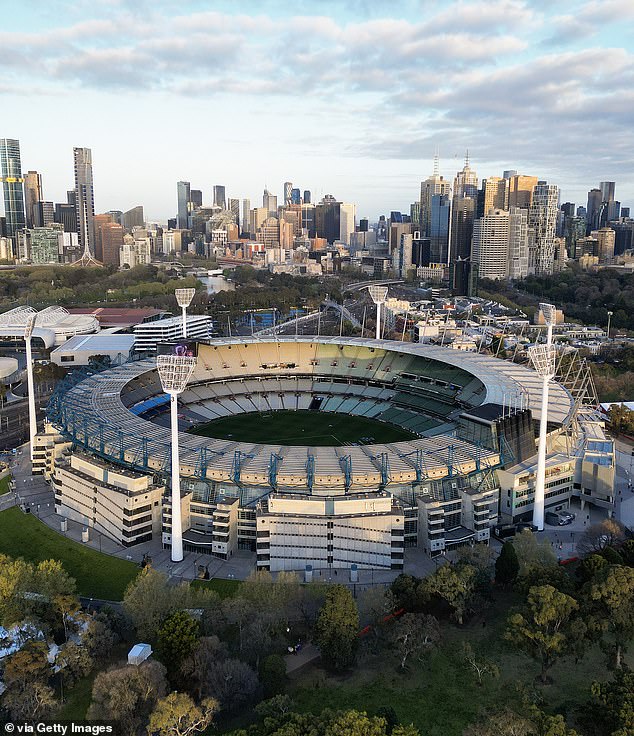 MELBOURNE, AUSTRALIA - SEPTEMBER 27: A general view of MCG ahead of the AFL Grand Final match between Geelong Cats and Brisbane Lions at Melbourne Cricket Ground on September 27, 2025 in Melbourne, Australia. (Photo by Morgan Hancock/AFL Photos/via Getty Images)