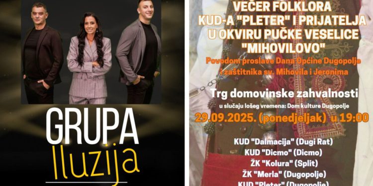 Dugopolje slavi svetog Mihovila: Misa, folklor, klape i zabava za sve generacije