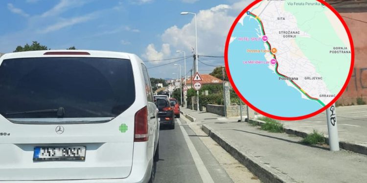 ‘Ništa nova, ništa nova…’ Opet gužva od Podstrane prema Strožancu