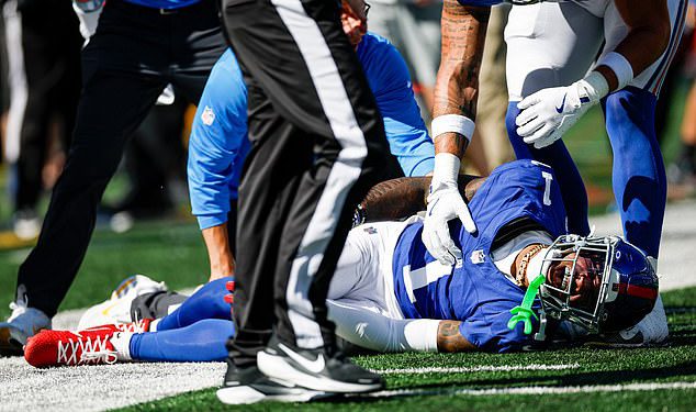 Zvijezda New York Giantsa Malik Nabers odvezena je u agoniju nakon što je pretrpjela “ozljedu ACL-a za sezonu”