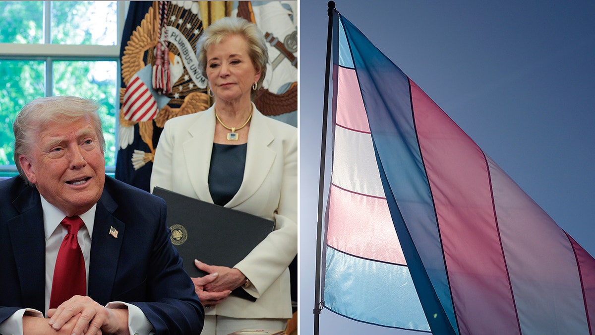 Donald Trump, Linda McMahon i trans zastava