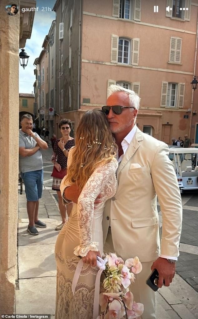 Beba u Nepo je Carla Ginola - kći bivšeg nogometaša Tottenhama Hotspura Davida Ginola (na slici 2023. godine sa svojom kćeri na dan vjenčanja)