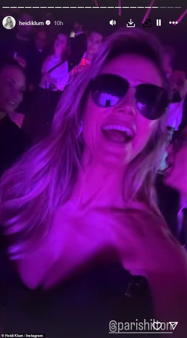 Heidi se prišla na njezine Instagram priče dok je bila zabavljala na VIP području dok je Paris Hilton Djed The Basha