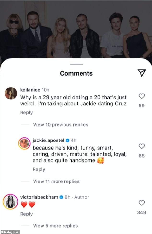 Udarajući se, Jackie je rekla: 'Jer je ljubazan, smiješan, pametan, brižan, vođen, zreo, talentiran, odan i također prilično zgodan'