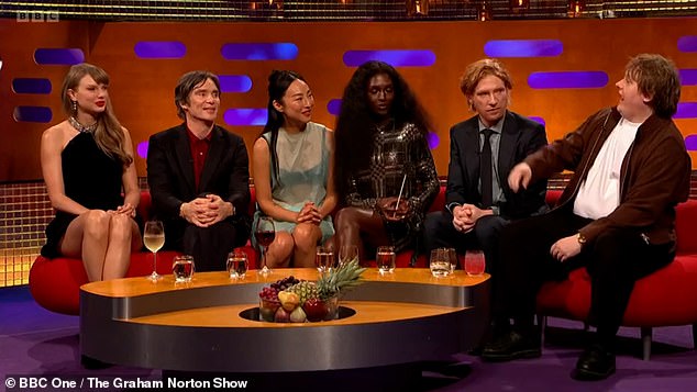 Na slici Taylor Swift, Cillian Murphy, Greta Lee, Jodie Turner-Smith, Domnhall Gleeson i Lewis Capaldi