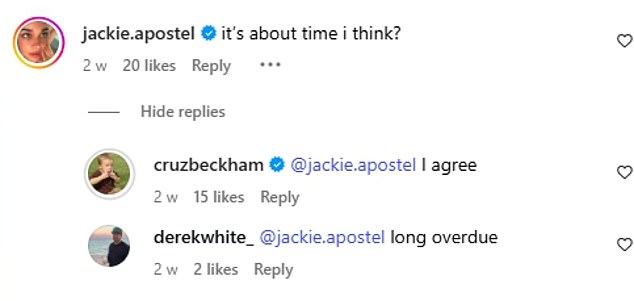 Objavljujući puknu s proba sredinom rujna, Jackie, koja je ujedno i tekstopisac, komentirala je: