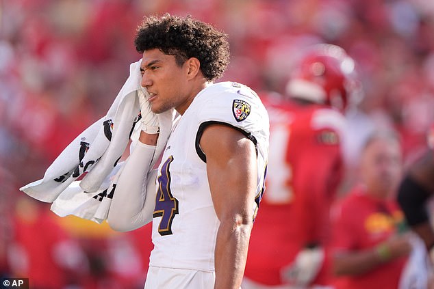 Očekuje se da će Ravens imati sigurnost Kyle Hamilton (na slici) natrag nakon što je prošli vikend propustio s ozljedom prepona. Vraća se i Cornerback Marlon Humphrey (tele)