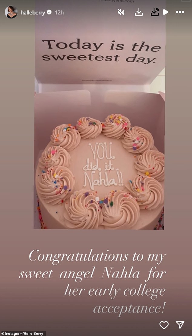 U ponedjeljak navečer 59-godišnja glumica s oskarom koristila je Instagram priče kako bi čestitala svojoj 17-godišnjoj kćeri na ranom prihvaćanju fakulteta