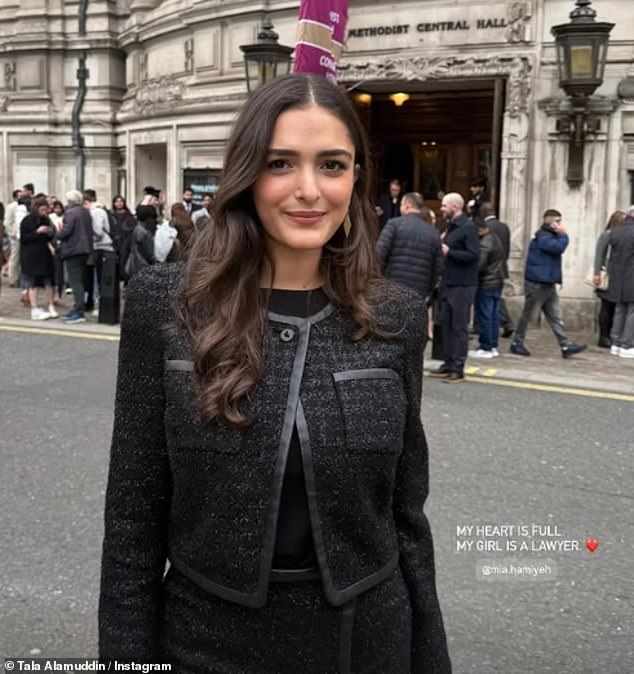 Mia je kći Amalove sestre Tala Alamuddin i biznismen Nagi Hamiyeh