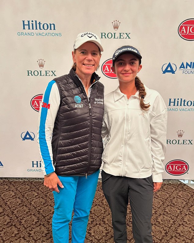 CJ je na fotografiji s legendom ženskog golfa i deseterostrukom pobjednicom velikih turnira Annikom Sorenstam