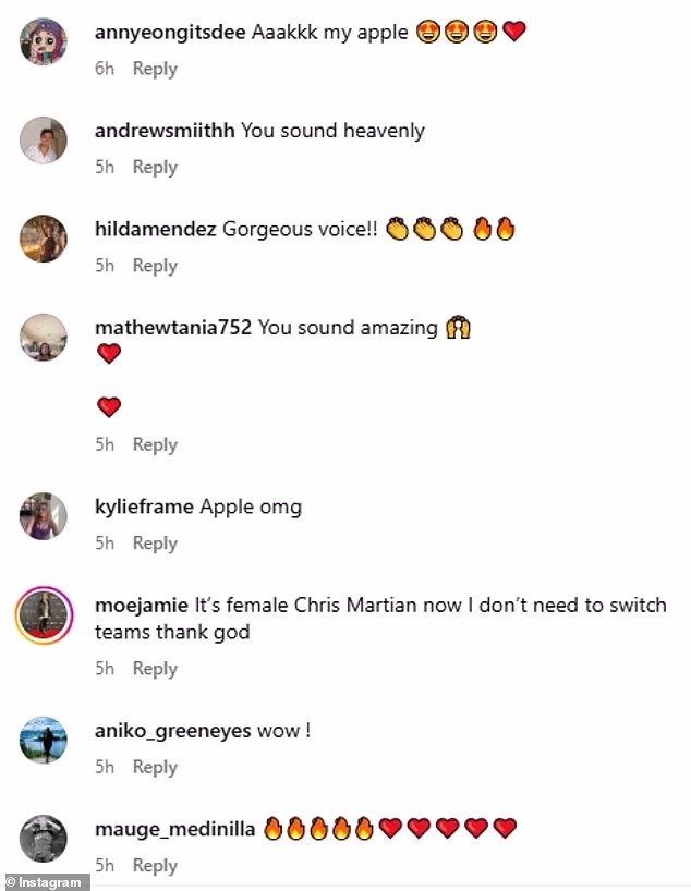 Nasuprot tome, provjeraniji komentari na njezinu vlastitom Instagramu, koje je podijelila i Jade Street, glase: 'Prekrasan glas!!... Zvučiš nebeski... Zvučiš nevjerojatno... Sad je ženski Chris Martian, ne moram mijenjati timove, hvala bogu'