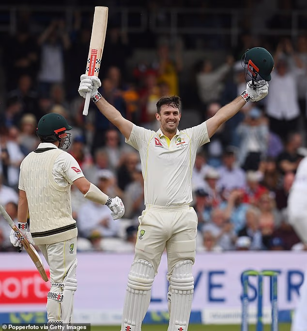 Svi Marshovi najbolji testni udarci došli su protiv Engleske (na slici, nakon pljačke stoljeća u trećem Testu pepela 2023.)