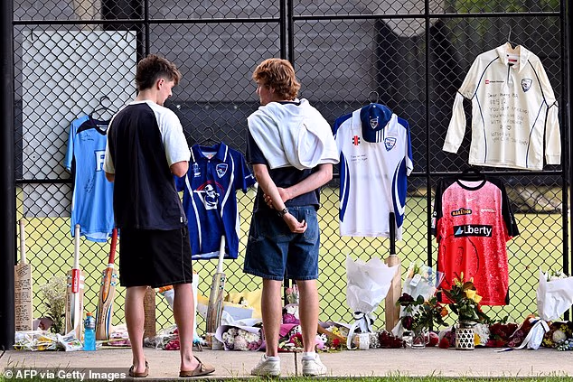 Izvršni direktor Cricket Australia Mike Baird rekao je da će se svijet kriketa udružiti kako bi podržao klub i obitelj Austin (na slici, ožalošćeni na mjestu tragedije)
