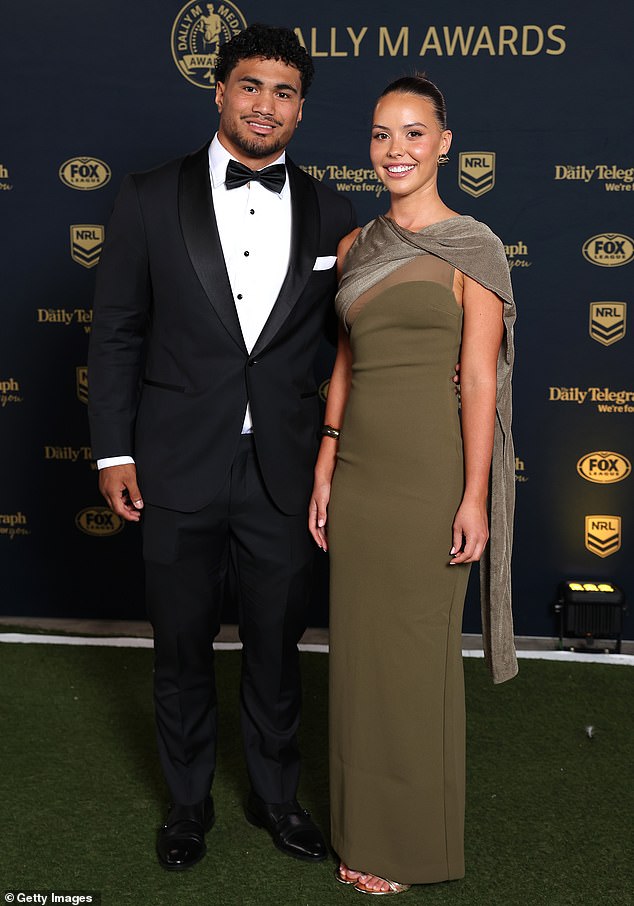 SYDNEY, AUSTRALIA - OCTOBER 01: Robert Toia of the Sydney Roosters arrives ahead of the 2025 Dally M Awards at The Winx Stand, Royal Randwick Racecourse on October 01, 2025 in Sydney, Australia. (Photo by Mark Metcalfe/Getty Images)