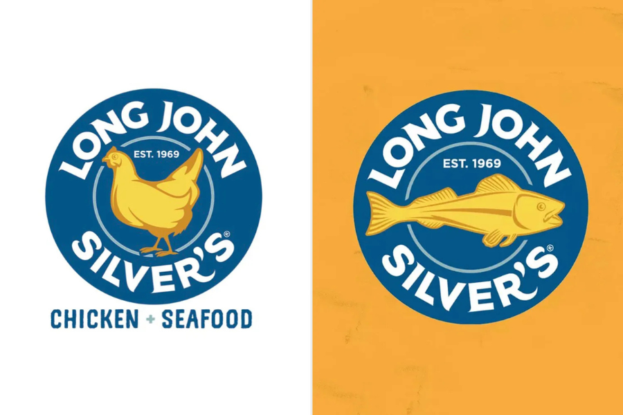 U svom novom logotipu Long John Silver je ribu zamijenio piletinom kako bi istaknuo fokus na piletinu