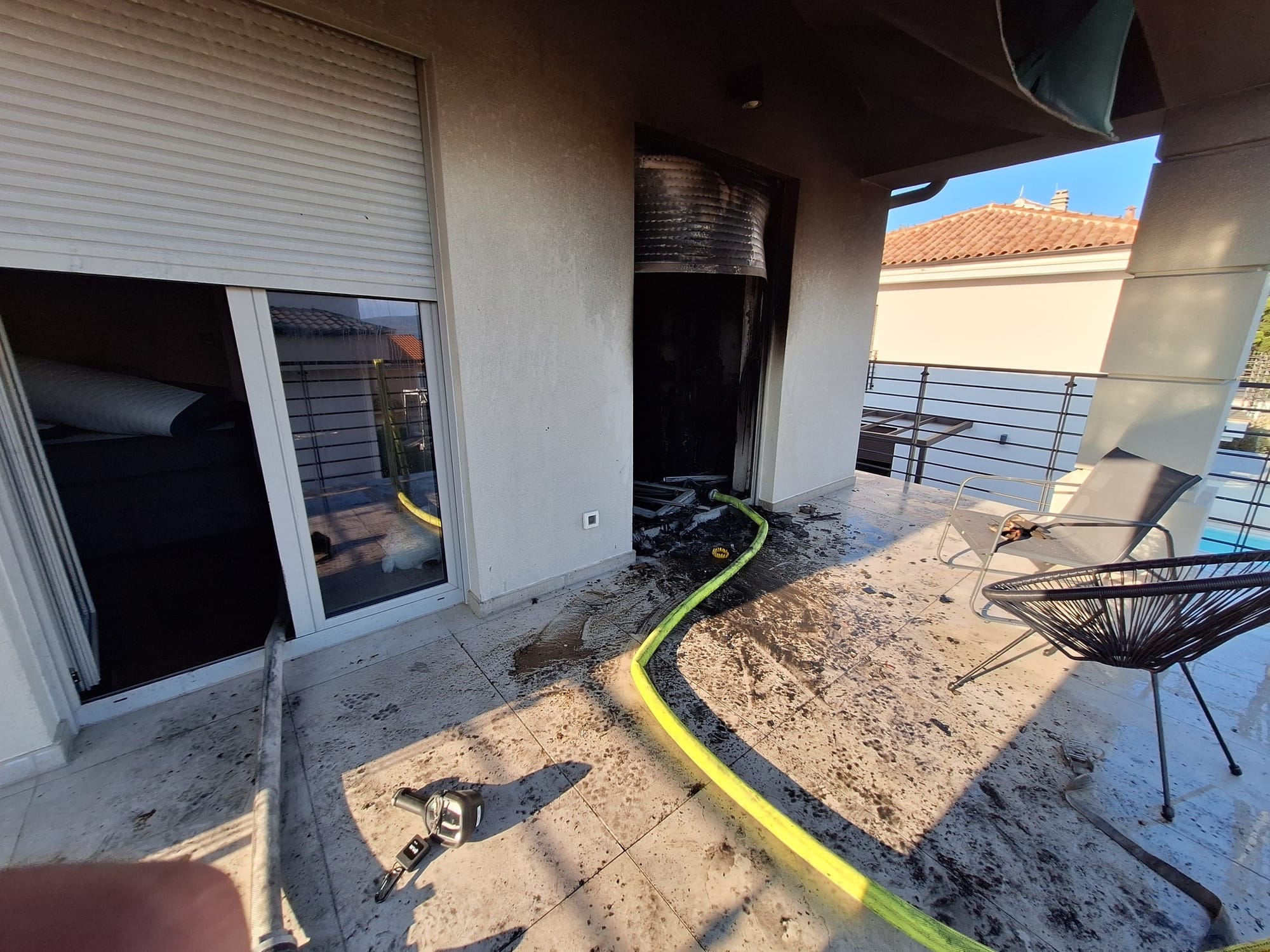 FOTO Izgorjela soba u kući na Krku