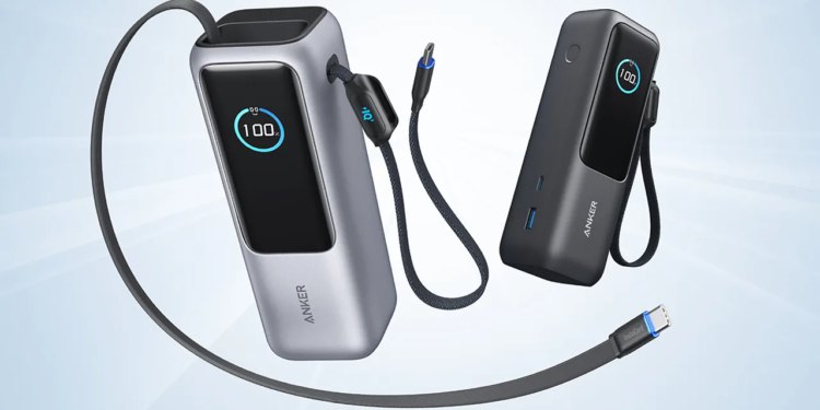 Ankerov najnoviji 25000mAh 165W Power Bank uključuje dva ugrađena USB Type-C kabela