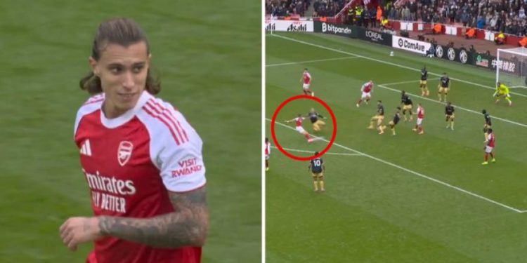 Calafiori dodiruje Eurogol! Desno izvan područja je (gotovo) savršeno. ARSENAL-West Ham naglasak