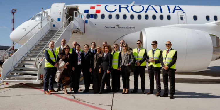 Croatia Airlines u Dubrovniku obilježio prvi komercijalni let novog Airbusa A220-100