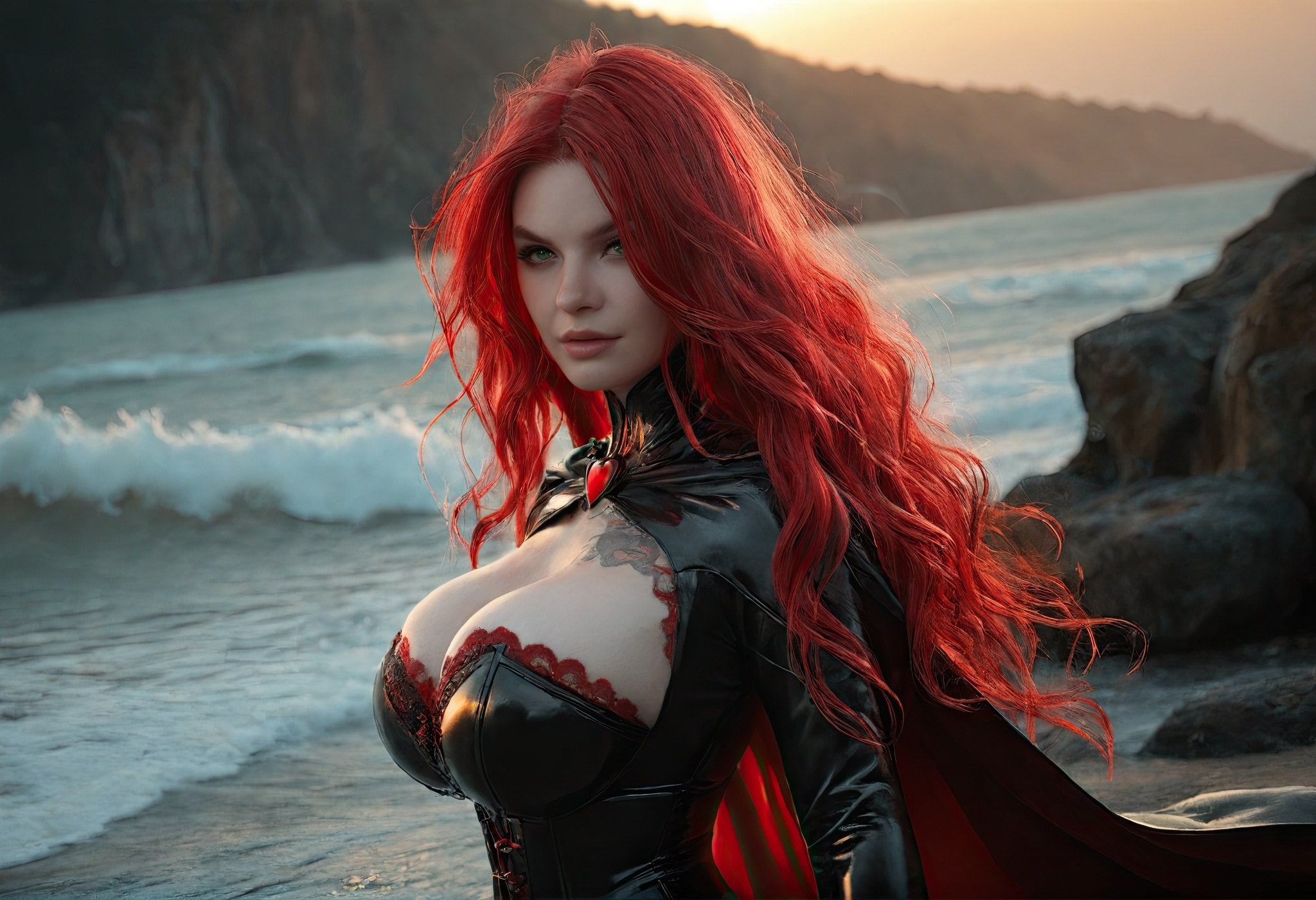 The ‘fantasy’ avatar of Sabien DeMonia is a vampire goddess who lives in a castle