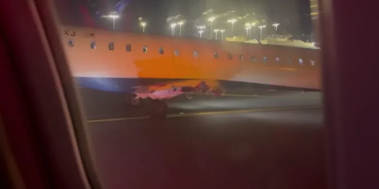 Delta letovi u sudaru na aerodromu Laguardia u New Yorku s jednim krilom koji je djelomično otkinuo