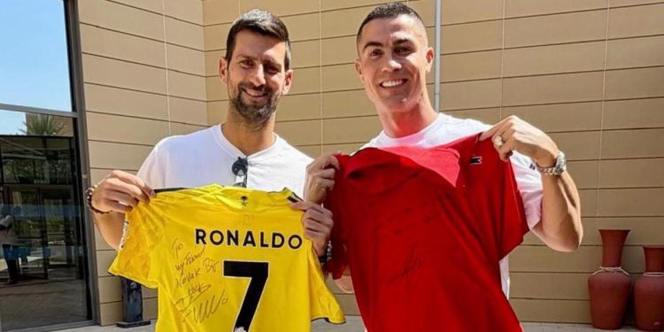 Đoković i Ronaldo zajedno u Lisabonu, među potpisanim majicama i reketima