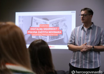 FOTO Koliko je novinar siguran? U Mostaru održana radionica o zaštiti od prijetnji na ulici i internetu