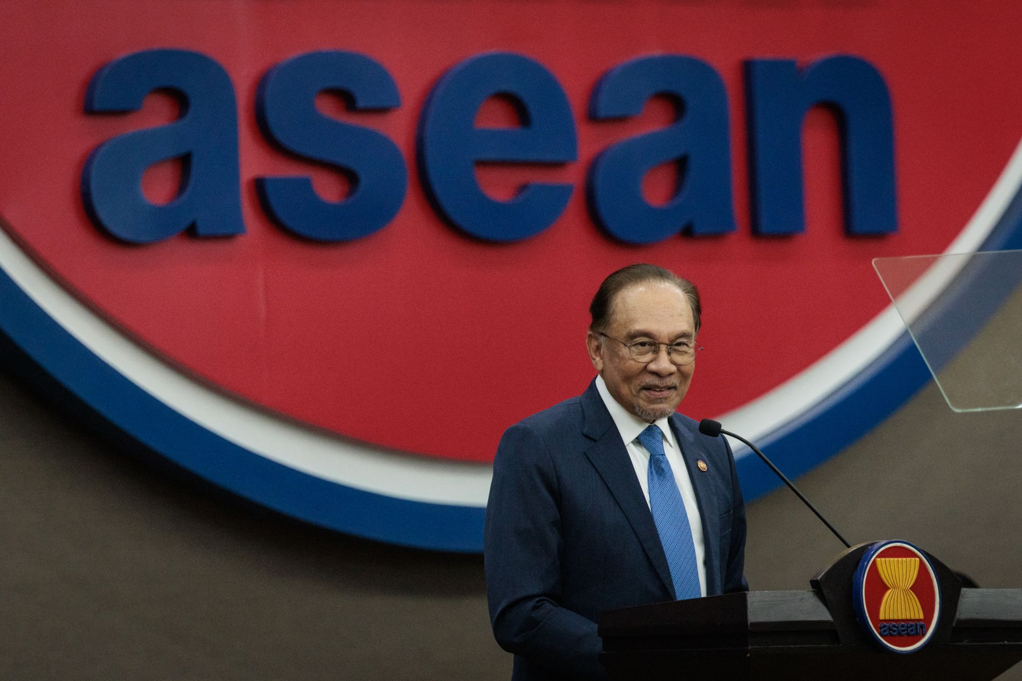 Malezijski premijer Anwar Ibrahim održava govor u Udruženju nacija jugoistočne Azije