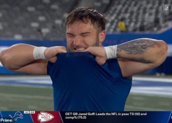 Giants Rookie Cam Skattebo otkida košulju i skida polugole u divljem TV trenutku nakon pobjede nad Eaglesima