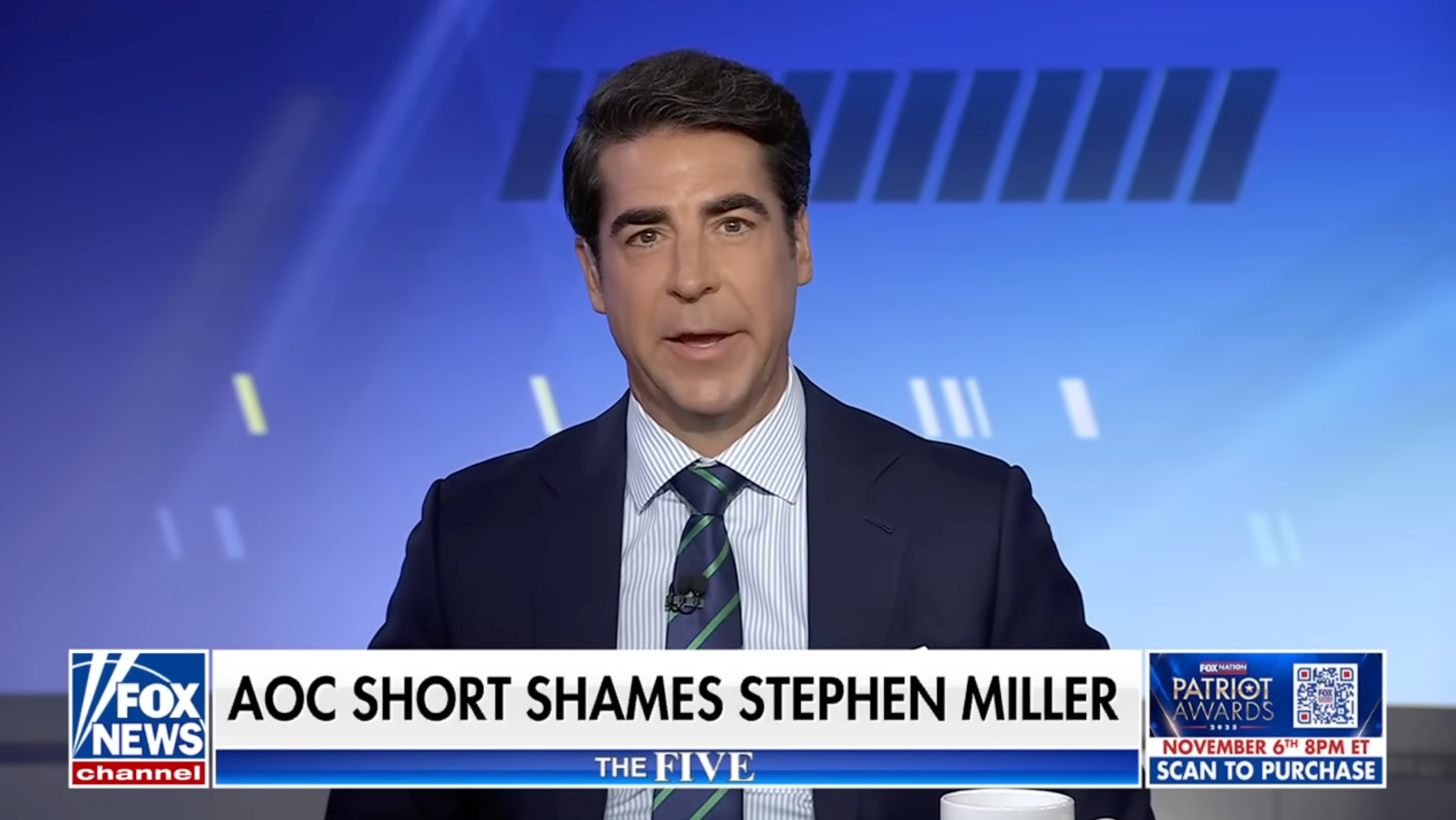 Jesse Watters obraća se demokratskom ismijavanju Millera na Fox's The Five u utorak
