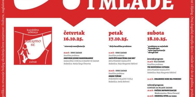 Kazališni vikend za djecu i mlade stiže u Zadar od 16. do 18. listopada