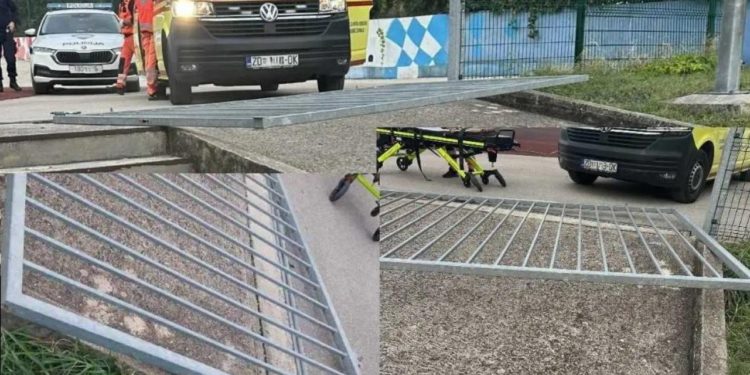 Klizna metalna vrata pala na 10-godišnju djevojčicu u školskom dvorištu. Policija istražuje okolnosti nesreće