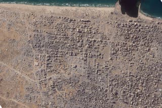 U ovoj satelitskoj fotografiji iz Planet Labs PBC, dio grada Gaze, Gaza Strip