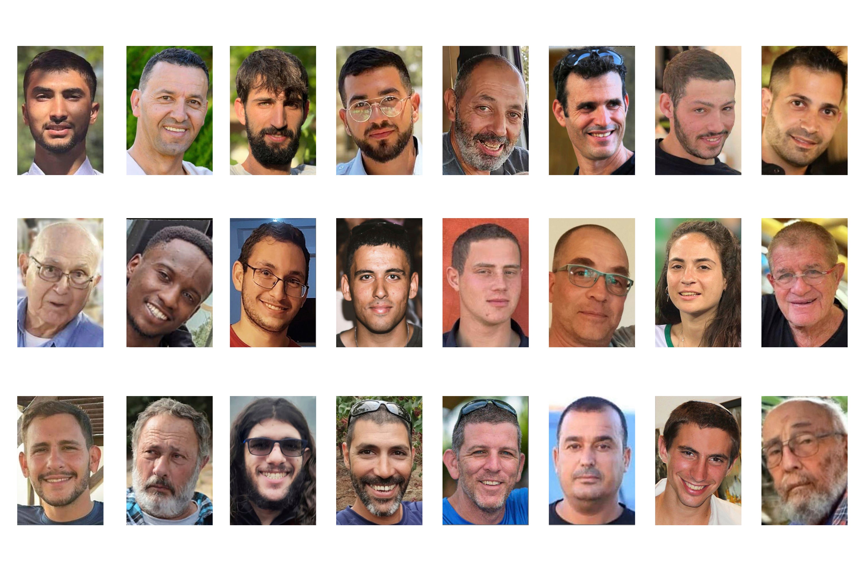 Ova kombinacija slika koju je dostavio Hostage's Family Forum prikazuje neke od preminulih koji su držani u Gazi kada je započeo posljednji prekid vatre