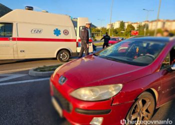 Prometna nesreća u Mostaru, ozlijeđen pješak