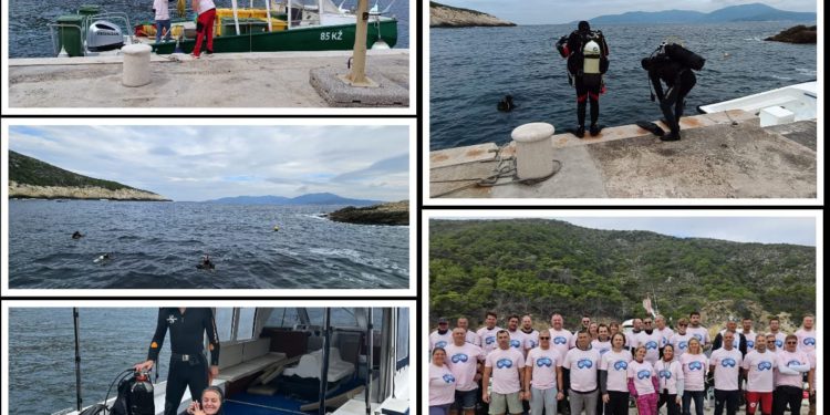 RONIMO ZA ČISTI JADRAN Eko akcija na Biševu okupila ronioce i volontere Crvenog križa