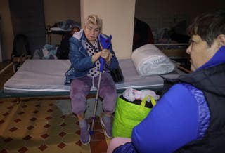 Bolnički pacijenti sklonili su se u podrumu tijekom ruskog zračnog udara u Harkivu