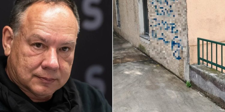 Slobodna Dalmacija – Susjedi šokirani prijetećim natpisima na fasadi Jurice Pavičića; otkrili nam sve o kamerama i kako će izbrisati grafit