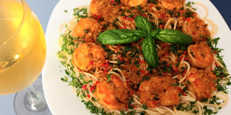 Špageti s velikim repovima kozica