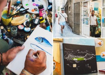 Splićanin Domagoj oživio Poljud i legende Borisa Dvornika i Olivera na platnu! Crta i na svadbama, turisti ga traže po cijelom gradu, a mi smo zavirili u njegov atelje…