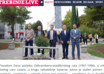 Trebinjski medij opet objavljuju sramotne laži: Agresore nazivaju borcima, pišu kako je hrvatska vojska napala Trebinje