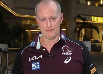 Trener Brisbanea iz Brisbanea Michael Maguire izlazi iz noći zabave i otvara se na divljačke kritike koju je prekrio kad se Broncos srušio na 11. mjesto na ljestvici NRL-a