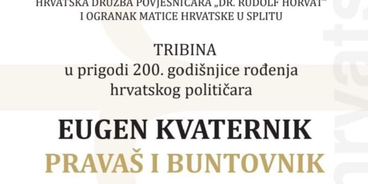 Tribina o Eugenu Kvaterniku u povodu 200. godišnjice rođenja